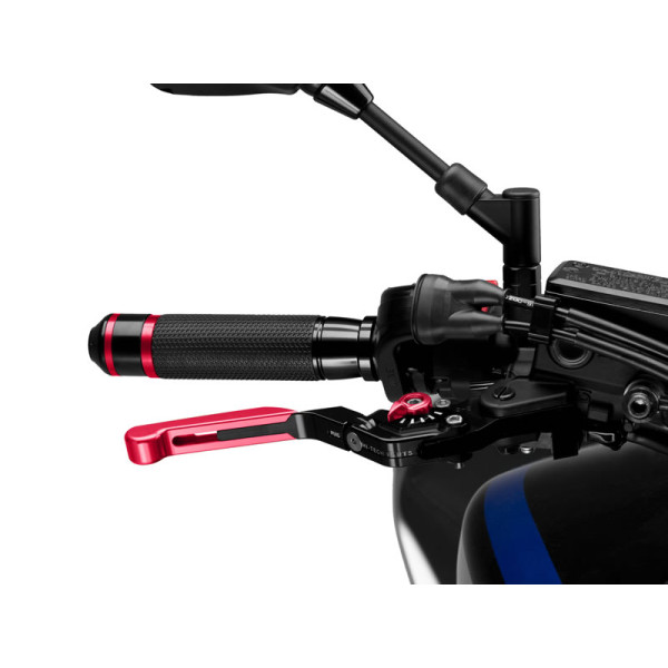 Puig Extendable Folding V3 Brake (Red Extender With Blue Selector) Red